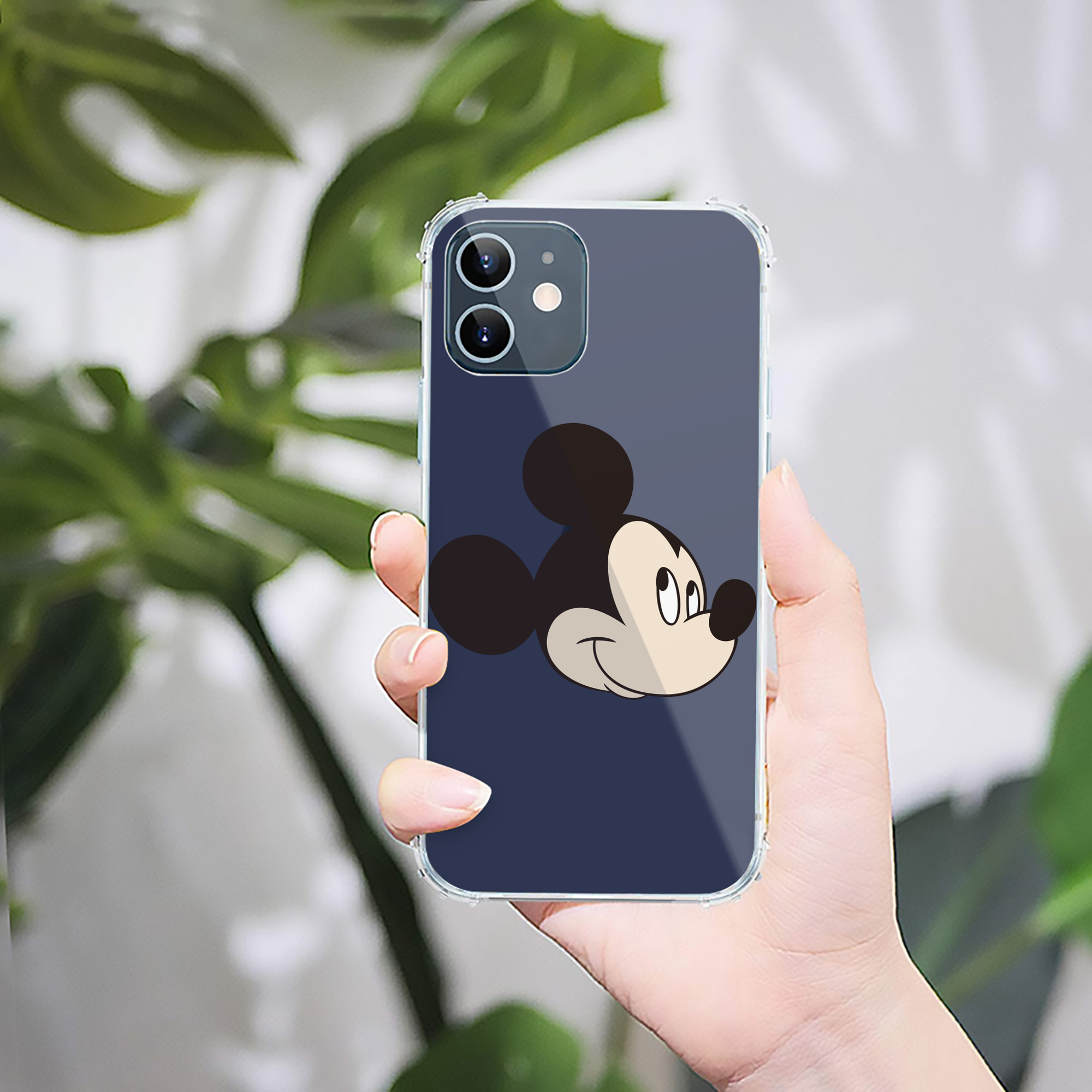 （画像用） ミッキーマウス Mickey Mouse 【iPhone 12シリーズ対応】透明スマホケース（クリアソフトケース）